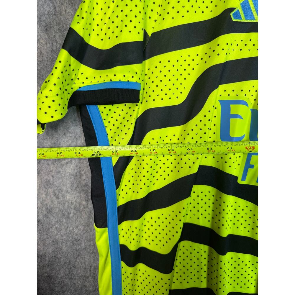 Adidas Arsenal 23/24 Away Slim Fit Football Jersey Mens 2XL Yellow Black - Picture 8 of 9